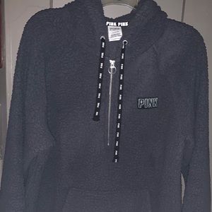 Pink-Victoria’s Secret Dark Grey Hoodie- Large